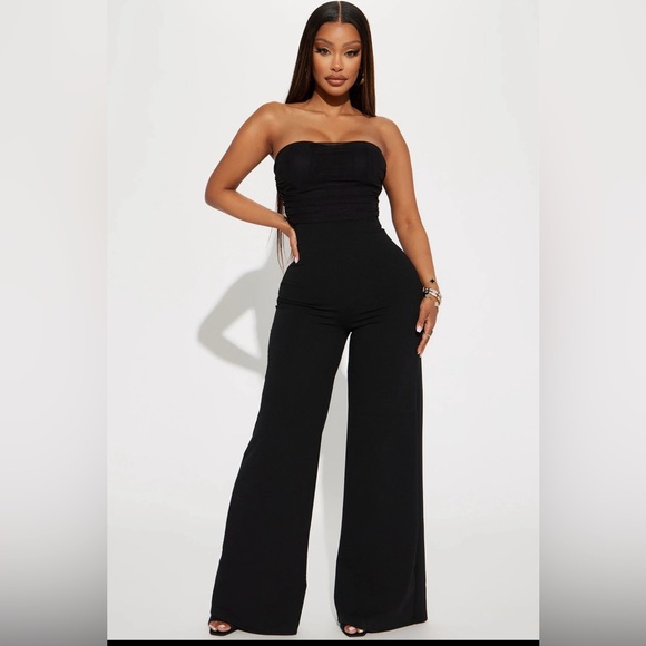 Fashion Nova Gift Of Love Jumpsuit in Black - Picture 1 of 5